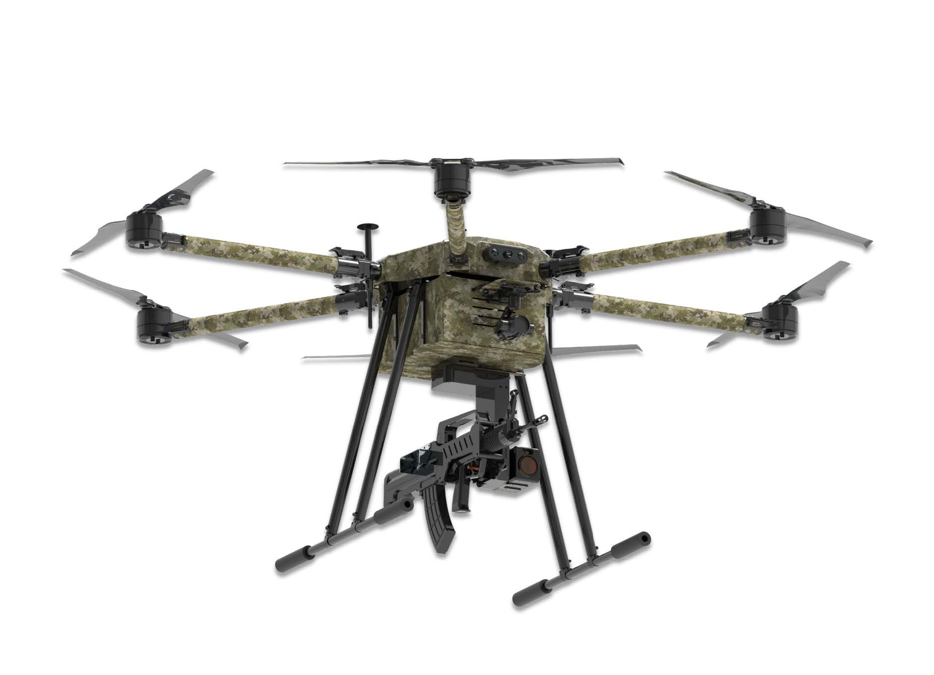 突击者无人机在TJ-15 六旋翼无人机细节